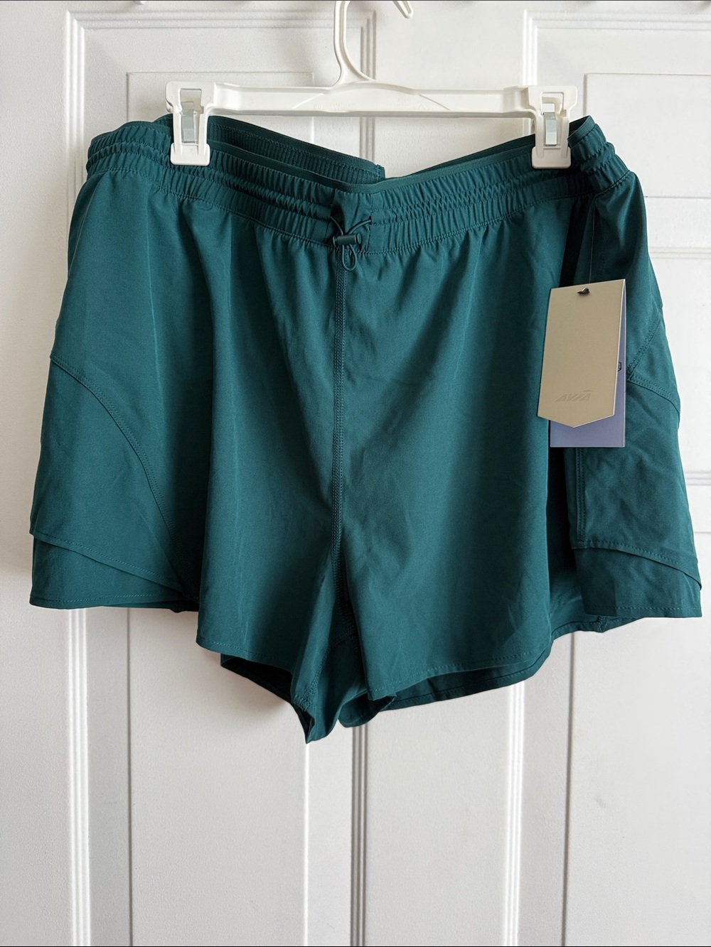 Avia Women's Athletic Shorts in Teal Green